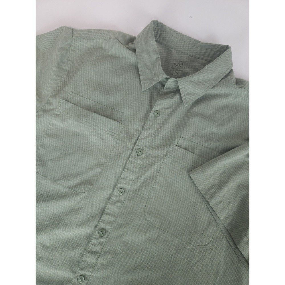 Scottevest Beachcomber Men's Short Sleeve Button Up Shirt Green XL